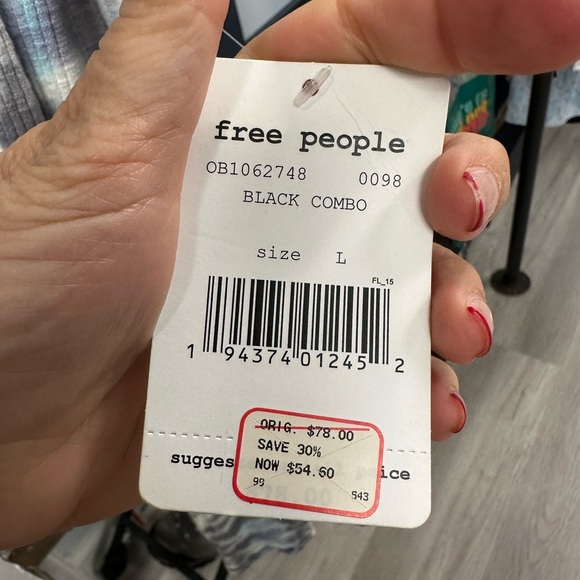 Free People “We The Free” Thermal Tie-Dye Sleeve Top - Picture 7 of 8